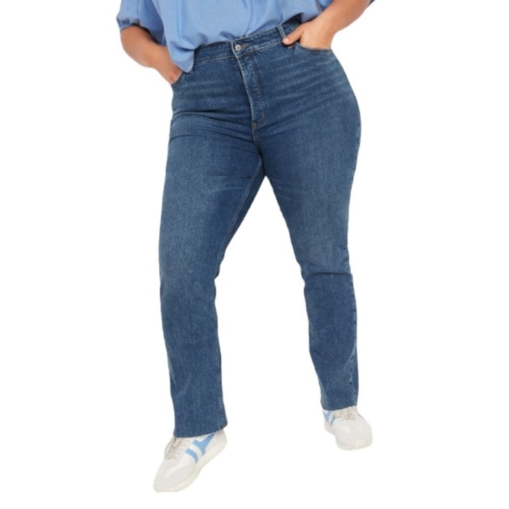 Old Navy Extra Waisted Button Fly kicker boot cut ripped cut off jeans